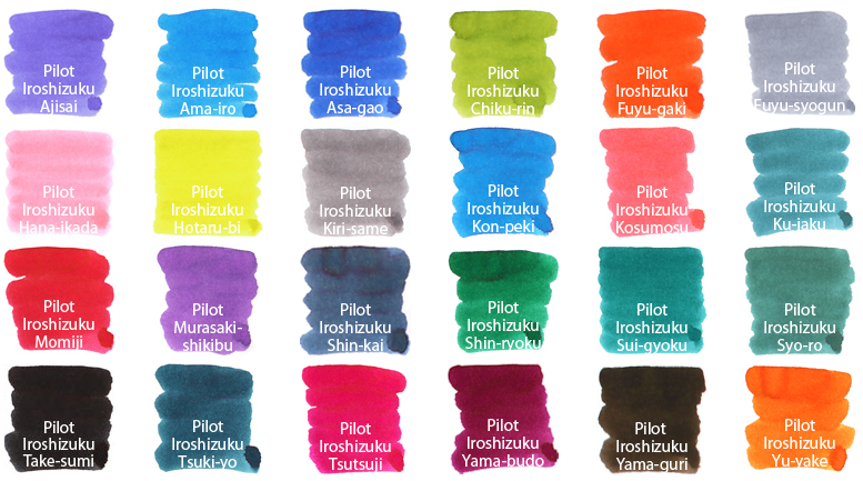 رنگ‌های ایروشیزوکو پایلوت